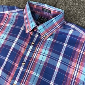 Chapel Hill Mens‎ Plaid Short Sleeve Button Down Shirt
